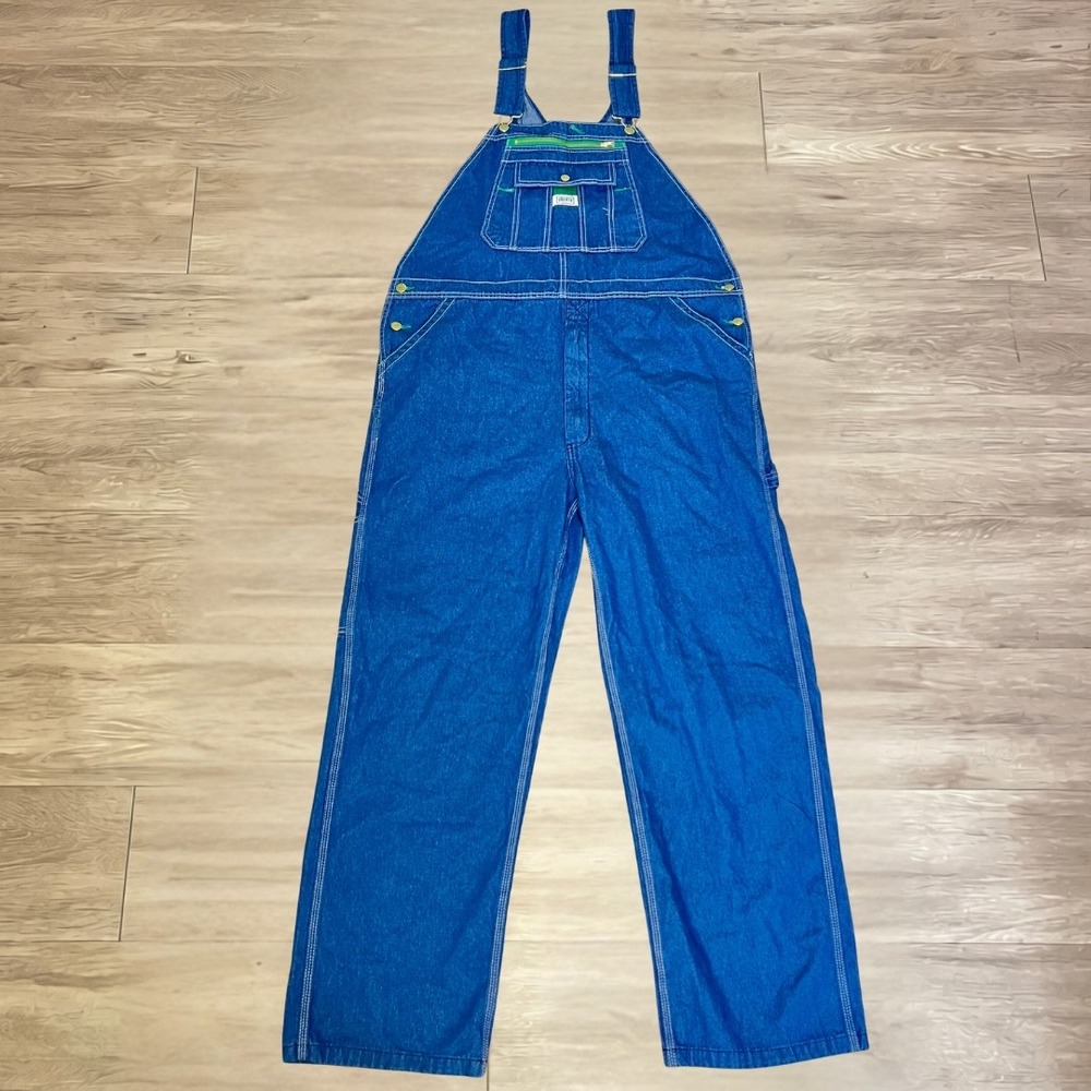 Liberty Bib Overalls Men's 42x32 NWT 100% Cotton Denim Blue Work Utility Farm